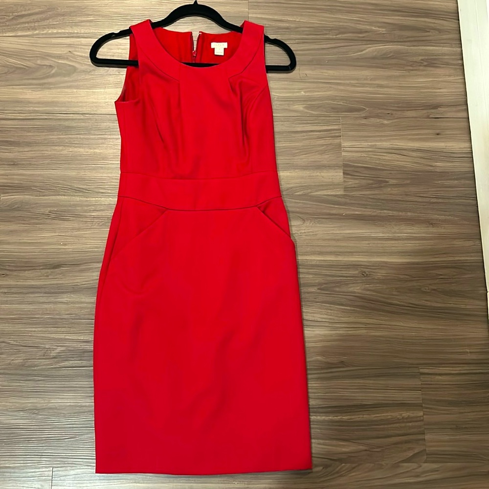 J.crew Suiting Red Business Dress